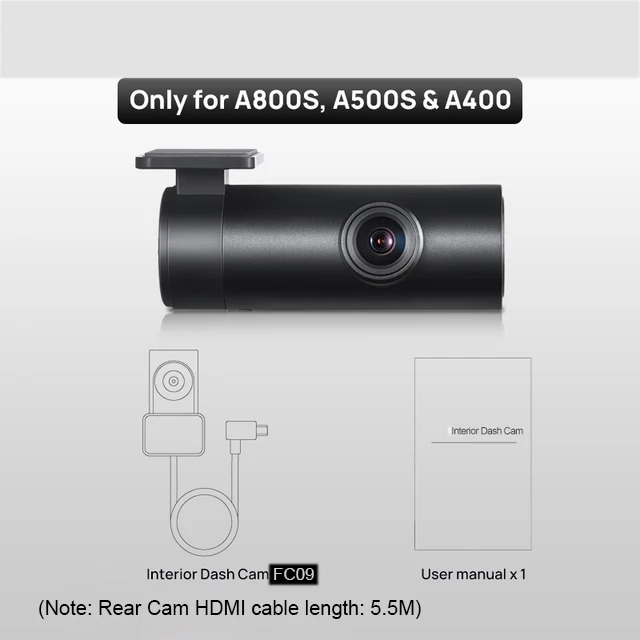 70mai Phía Sau Cam RC11 Cho 70mai 4K Dash Cam 70mai A800 4K Xe DVR Chiếu Hậu Cam 70mai Pro Plus + Cho A800S & A500S