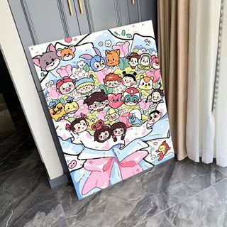 MOZI✨30 * 40cm / 40 * 50cm Anime nhân vật hoạt hình tranh tô màu theo số tranh số hóa tranh sơn dầu số hoáNhân Vật Kỹ Thuật Số Tranh Sơn Dầu Tự Làm Đầy Tranh Kỹ Thuật Số Tô Màu Tranh Vẽ Tay Tranh Trang Trí Tranh Kỹ Thuật Số Tranh Tay Trang Trí Nhà Cửa