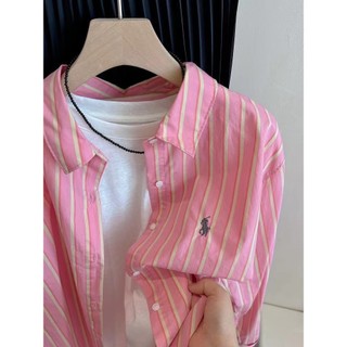 Phong Cách Hàn Quốc Nữ Nữ Áo Sơ Mi Dài Tay Baju Baju Wanita Lengan Panjang Hàng Mới Sẵn Có