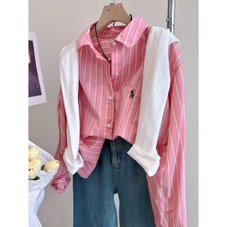 Phong Cách Hàn Quốc Nữ Nữ Áo Sơ Mi Dài Tay Baju Baju Wanita Lengan Panjang Hàng Mới Sẵn Có