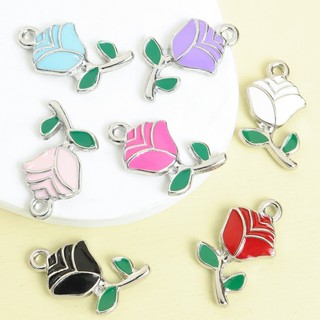 10 Chiếc Hoa Hồng Nhiều Màu Sắc Hoa Men Nhỏ Giọt Dầu Quyến Rũ Lãng Mạn Thanh Lịch Nữ Vòng Cổ Bông Tai Vòng Tay Mặt Dây DIY - Hoàn Hảo Cho Tình Yêu Cưới Quà Tặng Ngày Lễ Tình Nhân Quà Tặng Ngày Của Mẹ