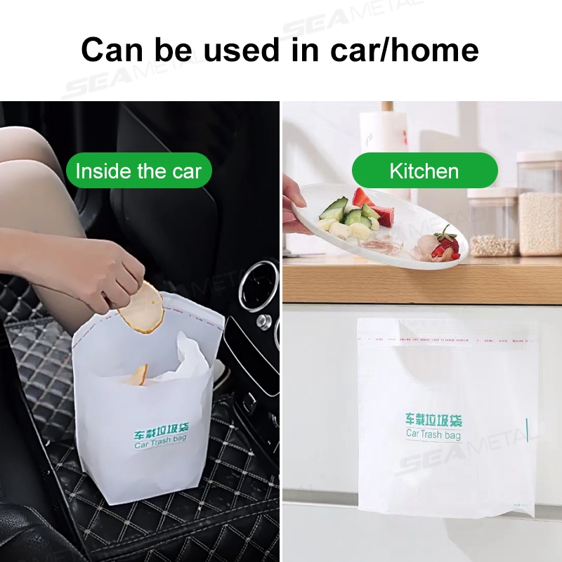 20 / 40 chiếc Túi đựng rác ô tô SEAMETAL túi đựng rác ngoài trời chống thấm nước tự đứng dán đựng đồ dùng một lần giá rẻ