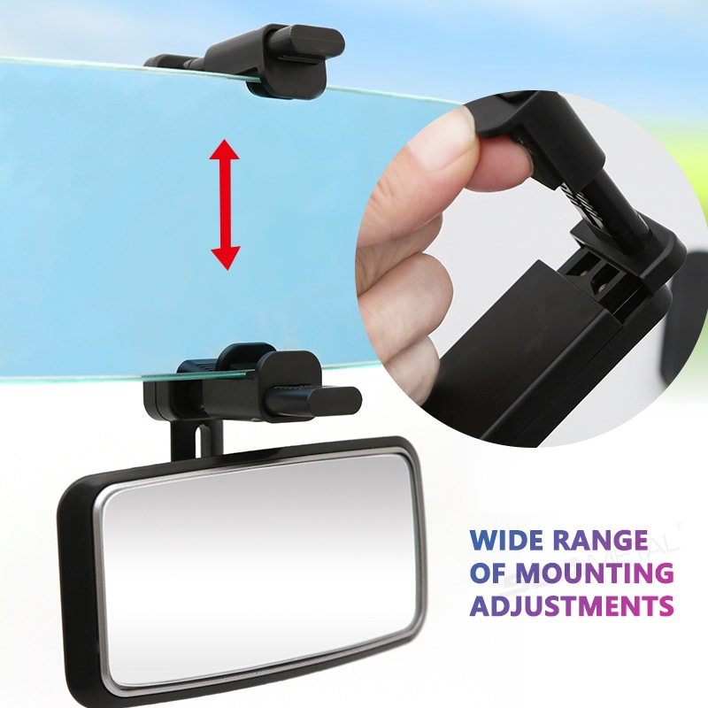 Kẹp gắn gương chiếu hậu nội thất ô tô SEAMETAL 360° Xoay Có Thể Điều Chỉnh Tự Động Quan Sát Ghế Sau Gương Phụ Trợ Màn Hình Bé