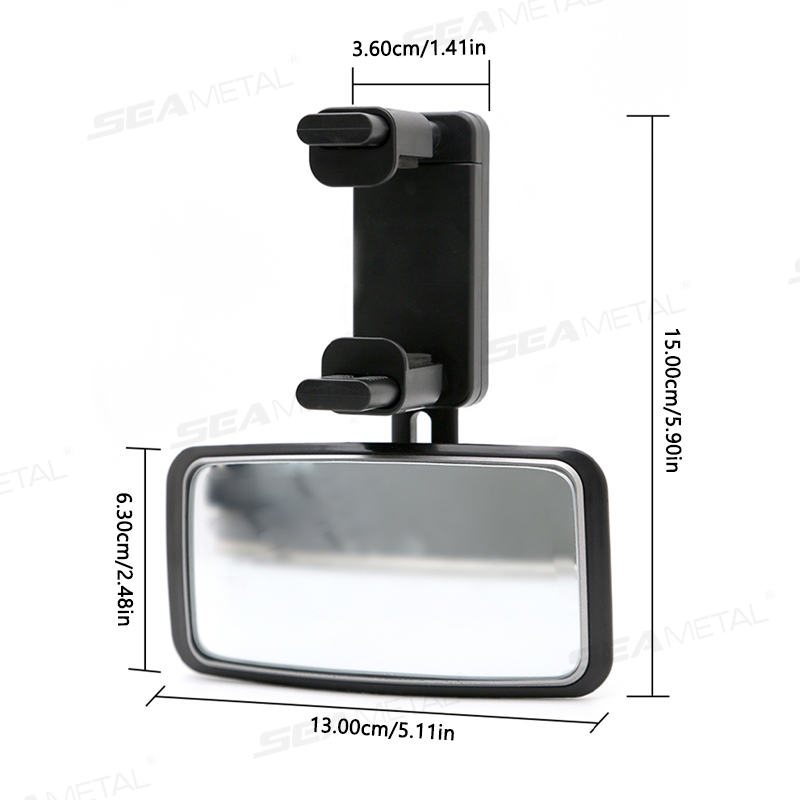 Kẹp gắn gương chiếu hậu nội thất ô tô SEAMETAL 360° Xoay Có Thể Điều Chỉnh Tự Động Quan Sát Ghế Sau Gương Phụ Trợ Màn Hình Bé