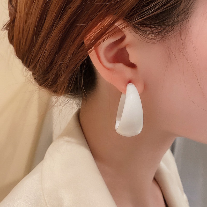 Kim Bạc 925 Thời Trang Hàn Quốc Đơn Giản Cá Tính Phong Cách Bông Tai Hình Chữ C Tươi Tính Khí Thiết Kế Cảm Giác Bán Buôn Bông Tai Nữ