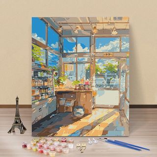 MOZI✨30 * 40cm / 40 * 50cm Phong Cảnh tranh tô màu theo số tranh số hóa tranh sơn dầu số hoá Kỹ Thuật Số Tranh Sơn Dầu Màu Tranh Làm Đầy Tranh Vẽ Tay Tranh Acrylic Trang Trí Nhà Cửa