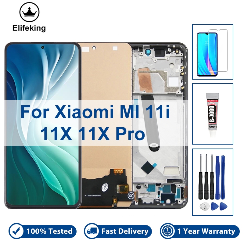 Écran LCD De Remplacement Pour Xiaomi Mi 11i/11x/11x Pro - Assemblage écran Tactile + Digitizer 6,67 Pouces, Noir, Avec Outils De Réparation