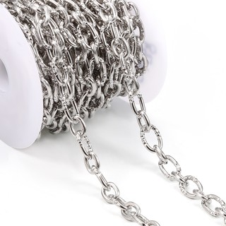 Thép không gỉ Chuỗi hình bầu dục Dây chuyền trang sức Vòng cổ DIY Vòng tay Quần áo Dây chuyền Vật liệu