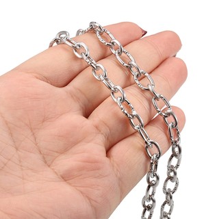 Thép không gỉ Chuỗi hình bầu dục Dây chuyền trang sức Vòng cổ DIY Vòng tay Quần áo Dây chuyền Vật liệu