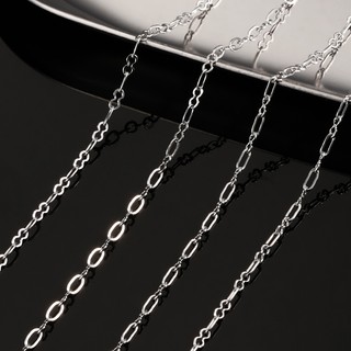 Thép không gỉ hình bầu dục 8 nhân vật Dây chuyền Trang sức DIY Vòng cổ Vòng tay Phụ kiện