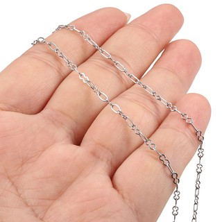 Thép không gỉ hình bầu dục 8 nhân vật Dây chuyền Trang sức DIY Vòng cổ Vòng tay Phụ kiện