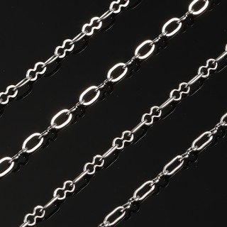 Thép không gỉ hình bầu dục 8 nhân vật Dây chuyền Trang sức DIY Vòng cổ Vòng tay Phụ kiện