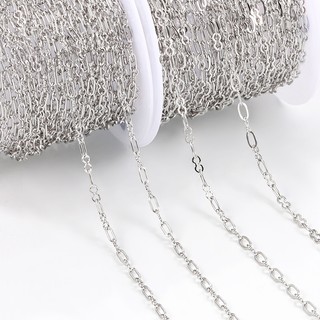 Thép không gỉ hình bầu dục 8 nhân vật Dây chuyền Trang sức DIY Vòng cổ Vòng tay Phụ kiện