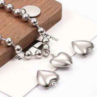 Thép không gỉ Rỗng Hình Trái Tim Mặt Dây Chuyền Trang Sức DIY Vòng Cổ Vòng Tay Phụ Kiện Handmade Tình Yêu Quyến Rũ