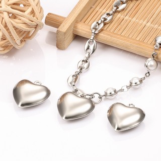 Thép không gỉ Rỗng Hình Trái Tim Mặt Dây Chuyền Trang Sức DIY Vòng Cổ Vòng Tay Phụ Kiện Handmade Tình Yêu Quyến Rũ