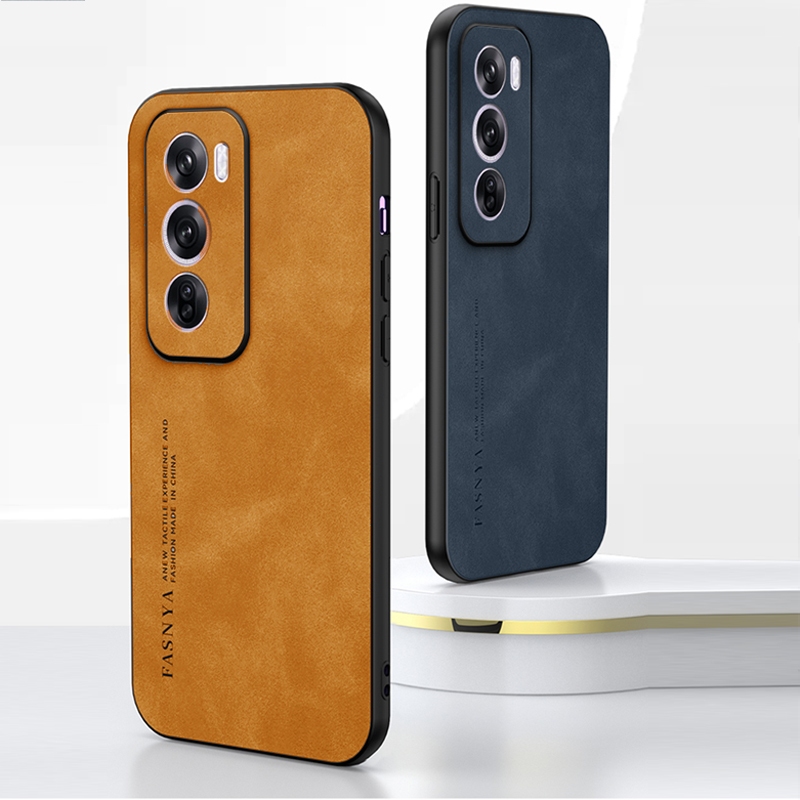 Ốp Lưng Sang Trọng Cho OPPO Reno 12 Pro 5G Reno12 F 12F Vỏ Điện Thoại Da Cừu Mềm Chống Mồ Hôi Da Mặt Sau
