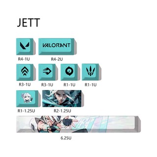 Bộ Kỹ Năng Đại Lý Keycaps VALORANT Cho Bàn Phím Cơ 9 Phím