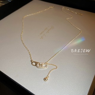 DREJEW Dây chuyền xương đòn đa năng vàng 18k dành cho nữ Hàn Quốc thiết kế thích hợp cổ điển nhẹ nhàng sang trọng khí chất vòng cổ
