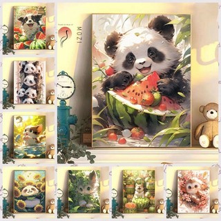 MOZI✨30 * 40cm / 40 * 50cm các con vật dễ thương tranh tô màu theo số tranh số hóa tranh sơn dầu số hoá Động Vật Dễ Thương Tự Làm Tranh Sơn Dầu Kỹ Thuật Số Vẽ Tay Tranh Tô Màu Tranh Kỹ Thuật Số Tranh Làm Đầy Tranh Vẽ Tay Trang Trí Nhà Cửa Tranh