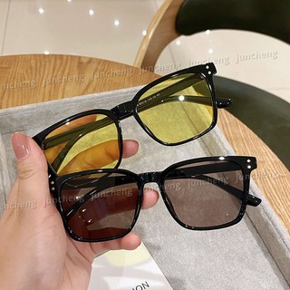 Hàn Quốc Mới Thời Trang Hình Chữ Nhật Kính Mát Dành Cho Nữ Và Nam Khung Vuông Nhiều Màu Trung Tính UV Bảo Vệ Retro Kính Mát Sắc Thái