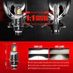 Bóng đèn pha LED D2R D2S D4S D4R 6500K Đèn tự động cắm & chạy Đèn ô tô Xenon HID CANBus Lỗi miễn phí — ảnh 5
