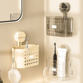 Cốc Hút Chất Thải Khăn Mặt Hộp Bảo Quản Treo Tường Washstand Kệ Mặt Khăn Giá Để Đồ Nhà Vệ Sinh Treo Giỏ Bathroom Shelves【Chiosala12】