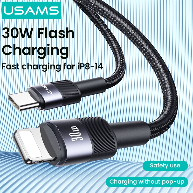 Usams USB C sang USB Type C cho Samsung iP Xiaomi PD 60W Cáp cho máy tính xách tay MacBook iPad Pro Type-C sang Type-C Sạc nhanh – ảnh mô tả chi tiết 14