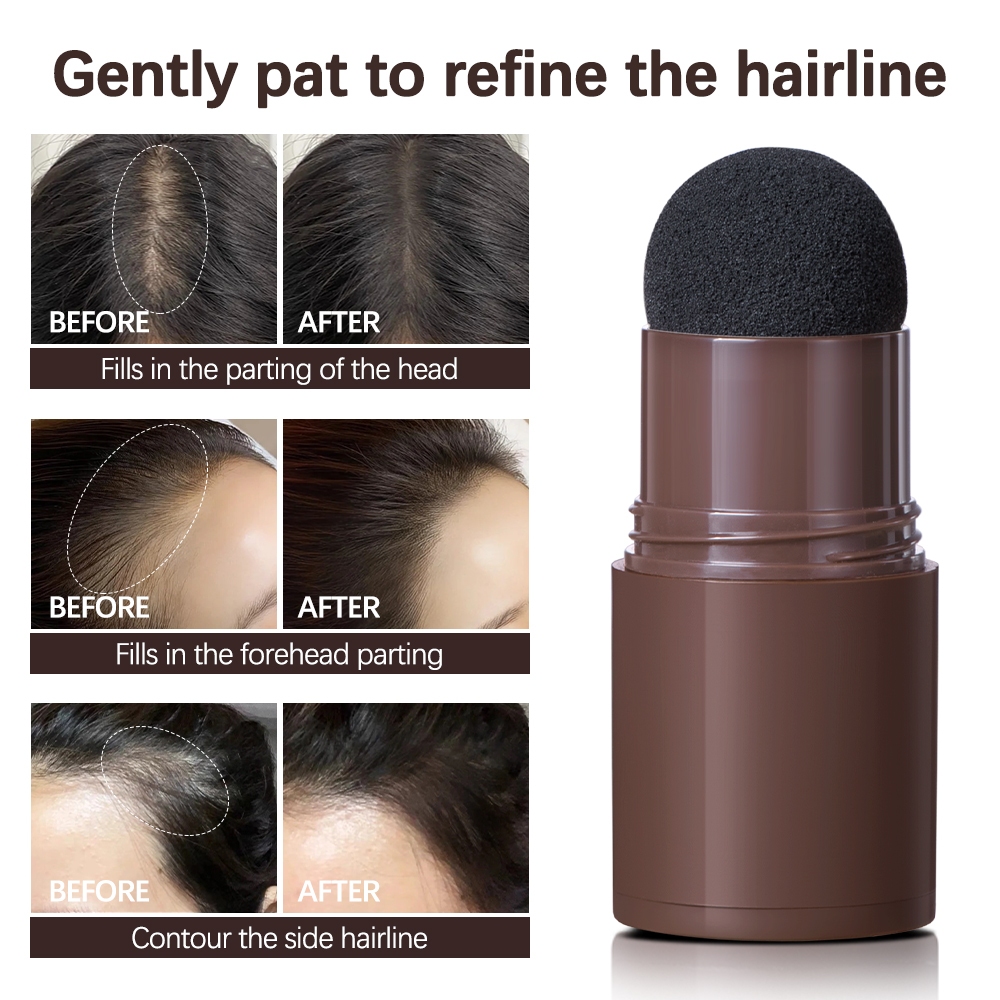 Lakerain Hairline Powder Stick New Hair Shadow Powder Root Cover Up Stick Hairline Edge Control Powder Filling Hair Line Concealer