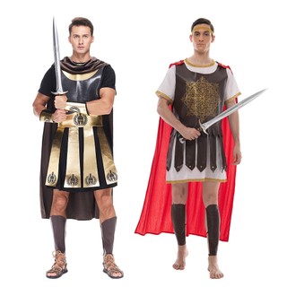 Nam Cao Cấp La Mã Đấu Sĩ Trang Phục Người Lớn Chiến Binh Spartan Trang Phục Hóa Trang Halloween Lính Giáp Bộ Nam Lễ Hội Biểu Diễn Sân Khấu Lạ Mắt Trang Phục