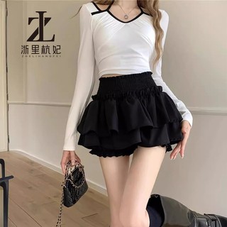 ZHELIHANGFEI Chân váy ballet Bánh Puffy váy ngắn Thiết kế thon gọn eo cao Phiên bản Hàn Quốc 2024 Mới