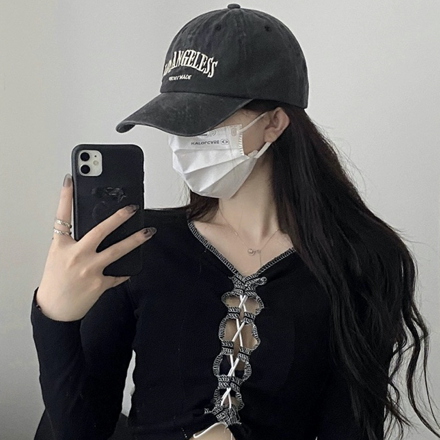 Ảnh MAGIC KIWI/Mũ lưỡi trai,Mũ bóng chày thêu chữ "LOS ANGELESS" retro 6 màu tùy chọn 2