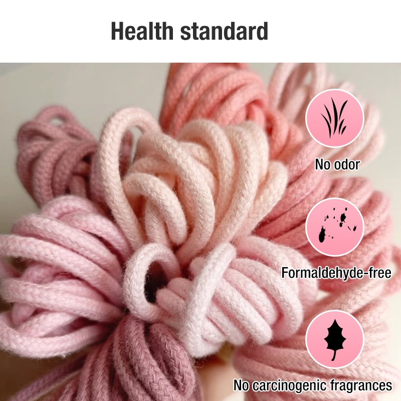 Dây cotton bện 3mm lõi xoắn, sợi dệt tay nguyên chất, phụ kiện DIY, gói chất liệu gói