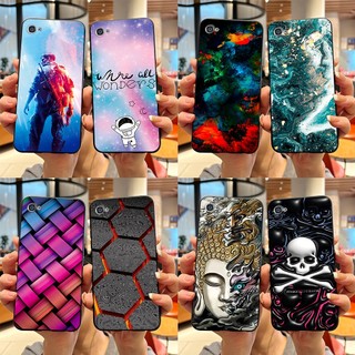 Dành Cho Apple Iphone 4 / 4s / 5 / 5s / se 2016 Ốp điện thoại Đen Thạch Silicon Mềm In Đá Cẩm Thạch Chống Rơi Ốp điện thoại Cho Vỏ Iphone4