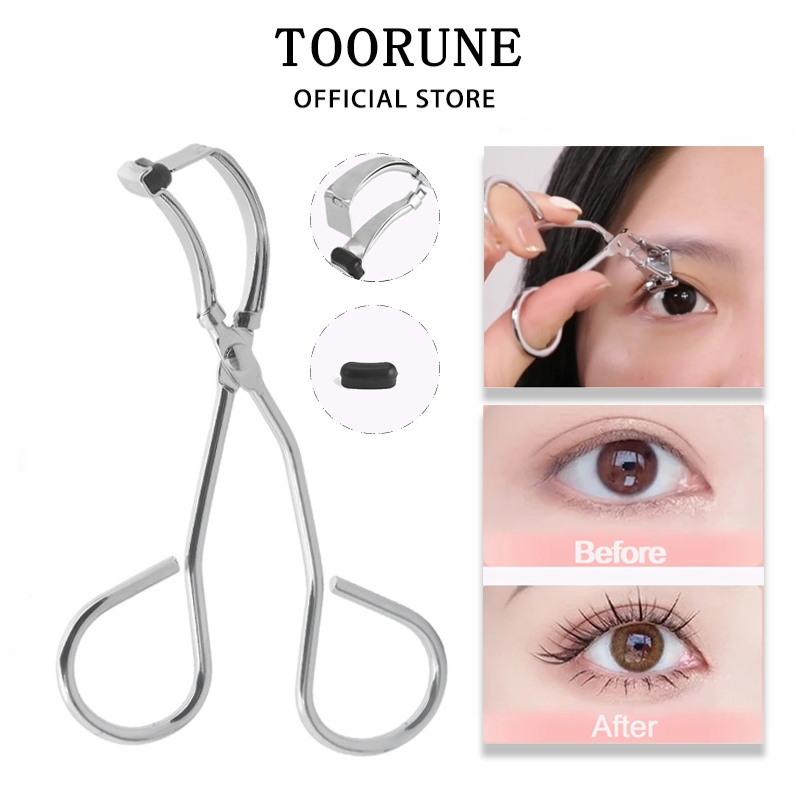 Minijumie Kẹp bấm làm cong lông mi bằng thép không gỉ tiện dụng cho nữ