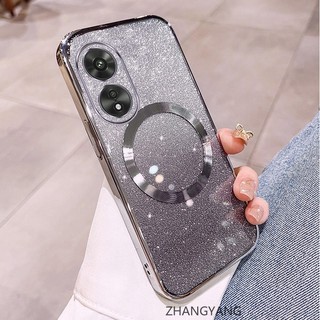 Ốp Cho Honor X7b Vỏ Điện Thoại Cạnh Thẳng Đèn flash Mạ Điện Có Chức Năng Hút Từ Tính Silicon TPU Mềm Chống Rơi Và Chống Bẩn