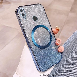Ốp Lưng Cho Huawei y7 2019 y7 prime 2019 y7 pro 2019 y9 2019 Mạ flash Cạnh Thẳng Vỏ Điện Thoại Có Chức Năng Hút Từ Tính Silicon TPU Mềm Chống Rơi Và Chống Bẩn