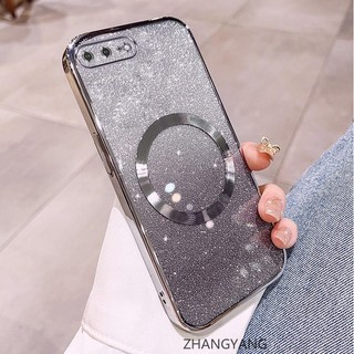 Ốp Lưng Cho iPhone 7 plus 8 plus 6 plus 6s plus 7 8 6 6s Vỏ Điện Thoại Cạnh Thẳng Có Chức Năng Hút Từ Tính Silicon TPU Mềm Chống Rơi Và Chống Bẩn