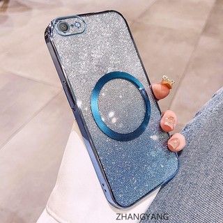 Ốp Lưng Cho OPPO F1S A83 Ốp Điện Thoại Cạnh Thẳng Đèn flash Mạ Điện Có Chức Năng Hút Từ Silicon TPU Mềm Chống Rơi Và Chống Bẩn