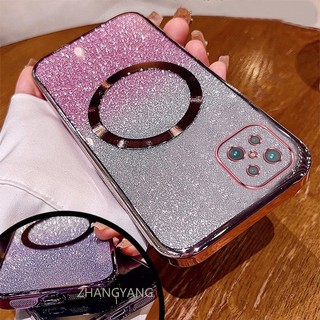 Ốp Lưng Cho OPPO reno 4z Mạ Điện flash Cạnh Thẳng Vỏ Điện Thoại Có Chức Năng Hút Từ Tính Silicon TPU Mềm Chống Rơi Và Chống Bẩn