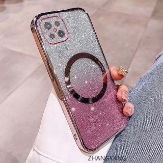 Ốp Lưng Cho OPPO reno 4z Mạ Điện flash Cạnh Thẳng Vỏ Điện Thoại Có Chức Năng Hút Từ Tính Silicon TPU Mềm Chống Rơi Và Chống Bẩn