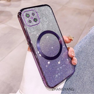 Ốp Lưng Cho OPPO reno 4z Mạ Điện flash Cạnh Thẳng Vỏ Điện Thoại Có Chức Năng Hút Từ Tính Silicon TPU Mềm Chống Rơi Và Chống Bẩn