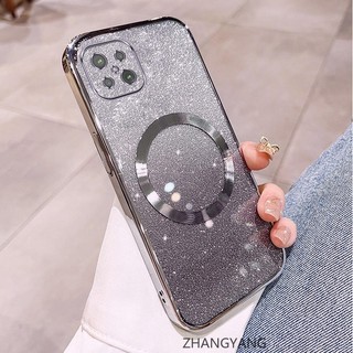 Ốp Lưng Cho OPPO reno 4z Mạ Điện flash Cạnh Thẳng Vỏ Điện Thoại Có Chức Năng Hút Từ Tính Silicon TPU Mềm Chống Rơi Và Chống Bẩn