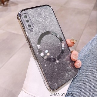 Ốp Lưng Dành Cho Samsung A7 2018 A50 A70 A30S A50S A750 Vỏ Điện Thoại Cạnh Thẳng Có Chức Năng Hút Từ Silicon TPU Mềm Chống Rơi Và Chống Bẩn