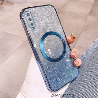 Ốp Lưng Dành Cho Samsung A7 2018 A50 A70 A30S A50S A750 Vỏ Điện Thoại Cạnh Thẳng Có Chức Năng Hút Từ Silicon TPU Mềm Chống Rơi Và Chống Bẩn