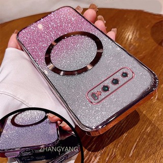 Ốp Lưng Dành Cho Samsung S10 Plus S10 Vỏ Điện Thoại Cạnh Thẳng Có Chức Năng Hút Từ Tính Silicon TPU Mềm Chống Rơi Và Chống Bẩn