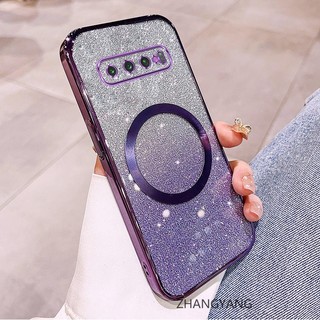 Ốp Lưng Dành Cho Samsung S10 Plus S10 Vỏ Điện Thoại Cạnh Thẳng Có Chức Năng Hút Từ Tính Silicon TPU Mềm Chống Rơi Và Chống Bẩn
