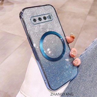 Ốp Lưng Dành Cho Samsung S10 Plus S10 Vỏ Điện Thoại Cạnh Thẳng Có Chức Năng Hút Từ Tính Silicon TPU Mềm Chống Rơi Và Chống Bẩn