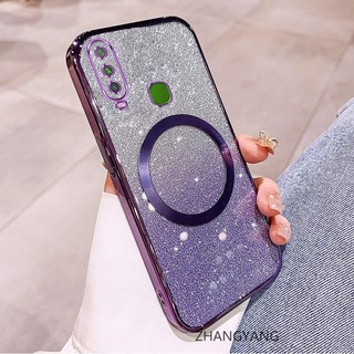 Ốp Lưng Dành Cho vivo Y11 Y12 Y15 Y17 Y19 Vỏ Điện Thoại Cạnh Thẳng Đèn flash Mạ Điện Có Chức Năng Hút Từ Silicon TPU Mềm Chống Rơi Và Chống Bẩn