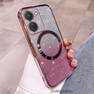 Ốp Lưng Dành Cho vivo Y36 4G Y03 Vỏ Điện Thoại Cạnh Thẳng Có Chức Năng Hút Từ Tính Silicon TPU Mềm Chống Rơi Và Chống Bẩn