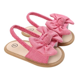 ♬Mg♪-Baby Girls Bow Knot Sandals Giày công chúa đế mềm mùa hè
